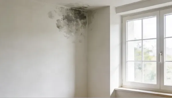 Moho por condensación en techo y pared en Santa Marta